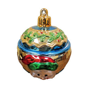 Style-Eyes By Baum Bros. Christmas Ornament Cookie Jar Treat Jar Metallic Globe